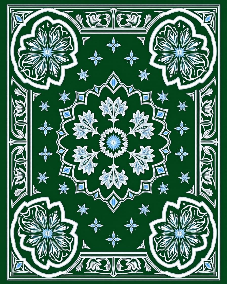 Emerald Garden Floral Composite Rug
