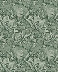 Earthy Green Organic Foliage Swirl Rug