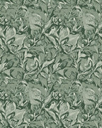 Earthy Green Organic Foliage Swirl Rug