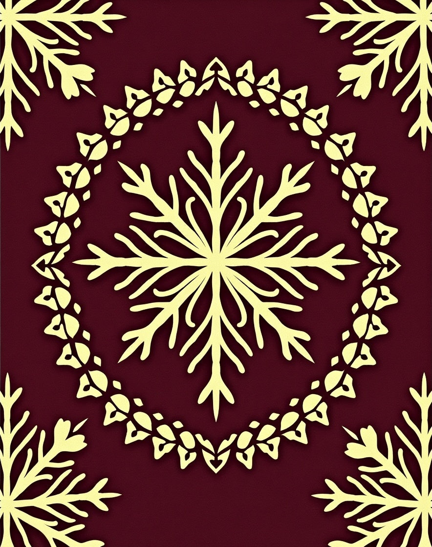 Burgundy Cream Medallion Floral Rug