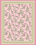 Pink Floral Vine Garden Rug
