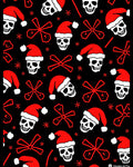 Red Skull Santa Hat Scatter Rug