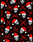 Red Skull Santa Hat Scatter Rug