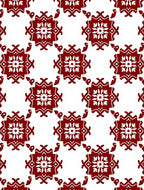 Classic Red Starburst Repeat Rug