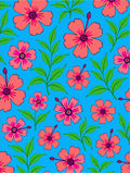 Coral Floral Tropical Foliage Rug
