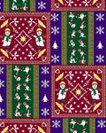 Festive Snowman Snowflake Christmas Rug
