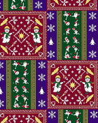 Festive Snowman Snowflake Christmas Rug