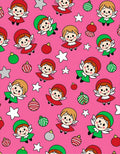 Cute Christmas Elves Ornaments Stars Rug