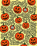 Orange Jack O Lantern Swirls Rug