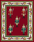 Crimson Festive Soldier Border Rug