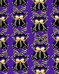 Purple Black Golden Winged Creature Rug