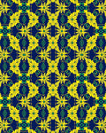 Bright Yellow Daisy Floral Medallion Rug