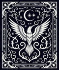 Mythic Night Phoenix Celestial Crest Rug