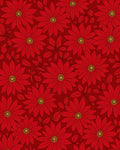 Scarlet Red Floral Bloom Garden Rug
