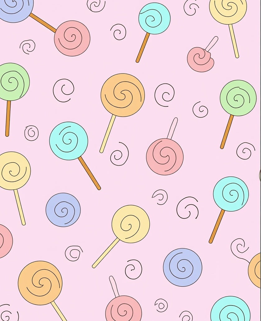 Pastel Lollipop Swirl Repeat Rug