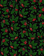 Christmas Holly Berry Garland Rug