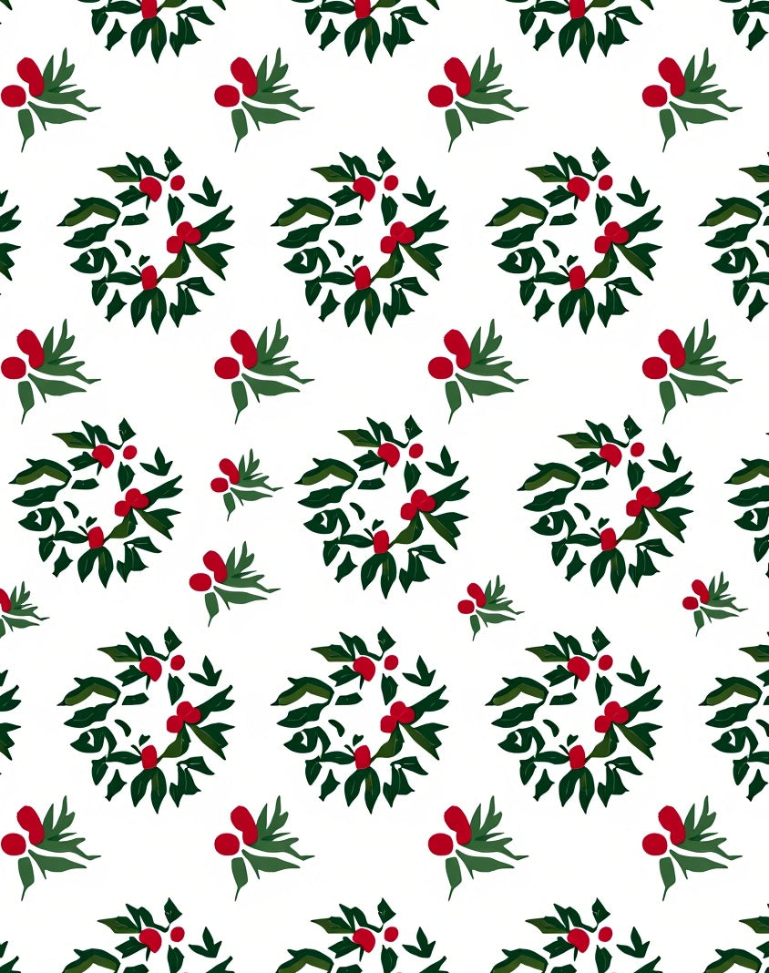Vine Red Berry Garland Rug