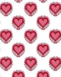 Crimson Double Heart Embellished Romance Rug