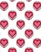 Crimson Double Heart Embellished Romance Rug