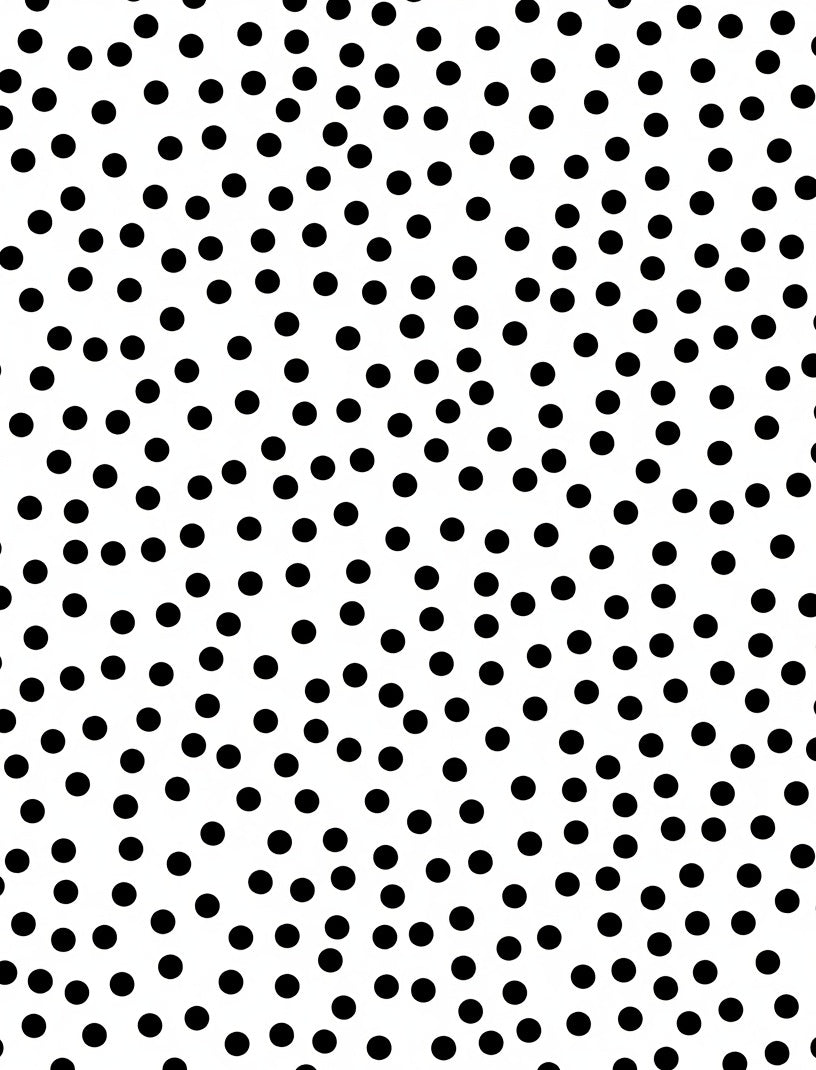 Modern Black White Polka Dot Scatter Rug