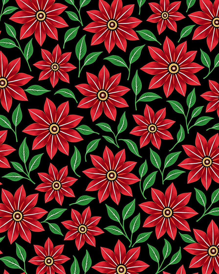 Crimson Floral Botanical Garden Rug