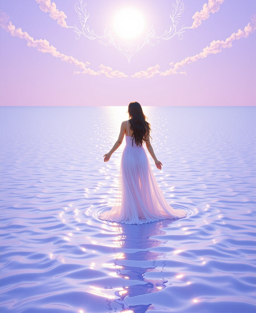 Ethereal Pink Gown Water Embrace Rug