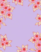 Pastel Pink Floral Corner Accent Rug
