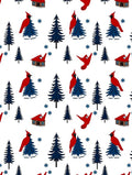Winter Cardinal Woodland Scene Rug