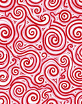 Crimson Swirls With Pink Triangles Rug