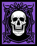 Purple Black Skull Emblem Rug