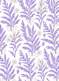 Pastel Purple Floral Botanical Field Rug