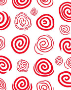Crimson Swirl Abstract Medley Rug