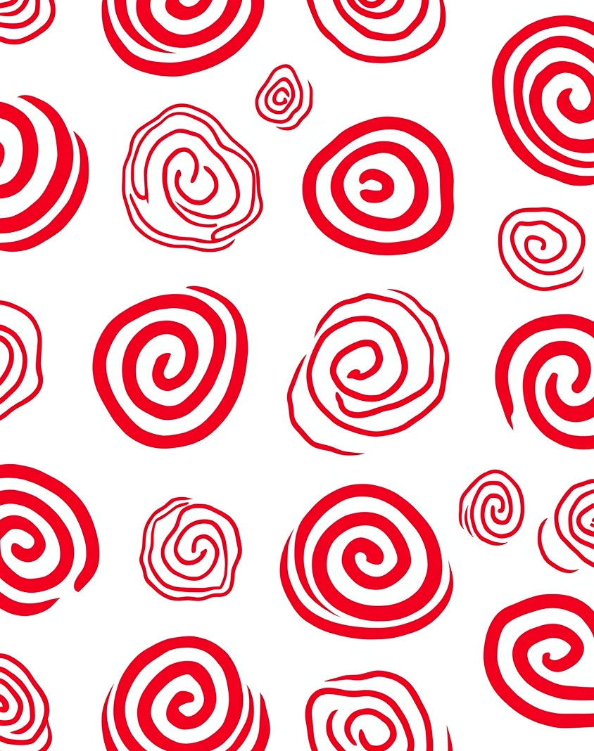 Crimson Swirl Abstract Medley Rug