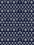 Midnight Navy Ornate Floral Medallion Rug