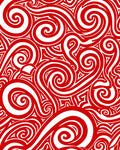 Dynamic Red Swirl Abstract Rug