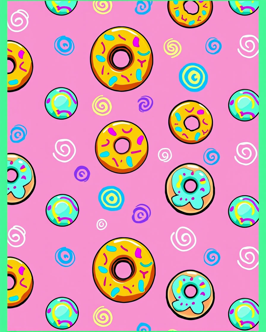 Pink Donut Swirl Collection Rug