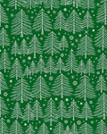 Festive Green Christmas Tree Forest Rug