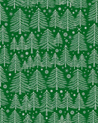 Festive Green Christmas Tree Forest Rug