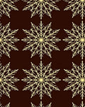 Golden Snowflakes on Dark Brown Background Rug