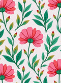 Bright Pink Floral Branches Blossom Rug