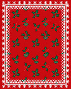 Festive Red Holly Berry Cluster Rug