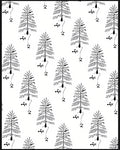 Simple Black Pine Tree Scatter Rug