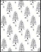 Simple Black Pine Tree Scatter Rug
