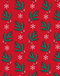 Crimson Evergreen Snow Flurry Rug