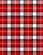 Classic Red Black White Plaid Texture Rug