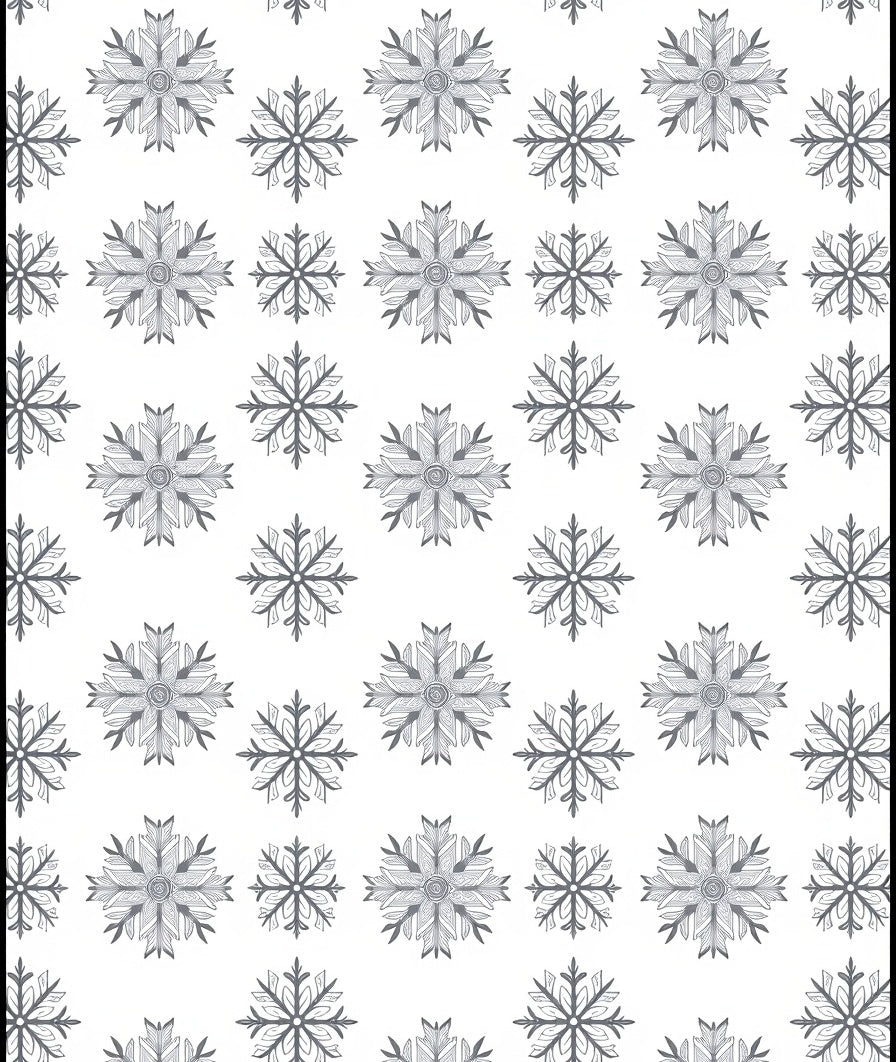 Gray Snowflake Collection Rug
