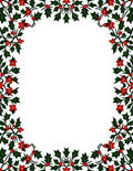 Crimson Holly Leaf Garland Rug