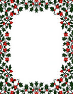 Crimson Holly Leaf Garland Rug