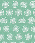 White Starburst Teal Background Rug