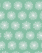 White Starburst Teal Background Rug